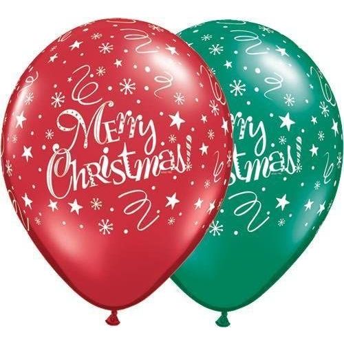 25 x Christmas Festive Latex Balloons Pack