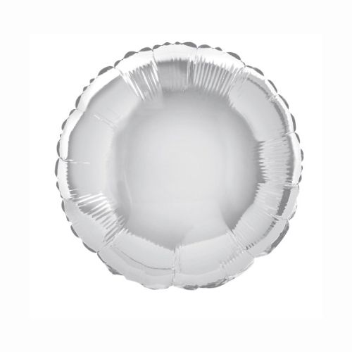 Metallic Silver Round Standard Foil Balloon