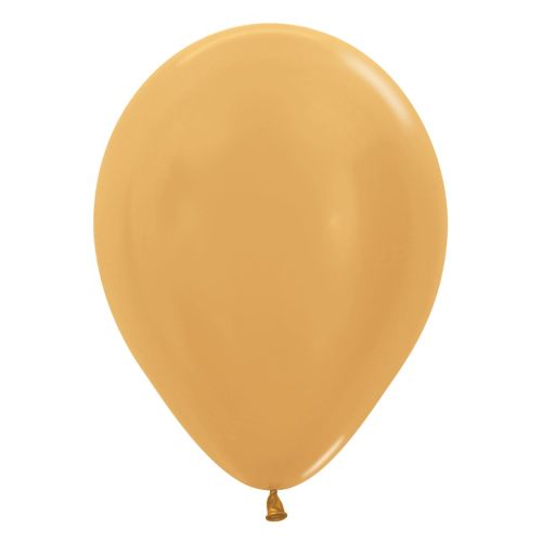 Sempertex 12" Latex Balloons-Gold