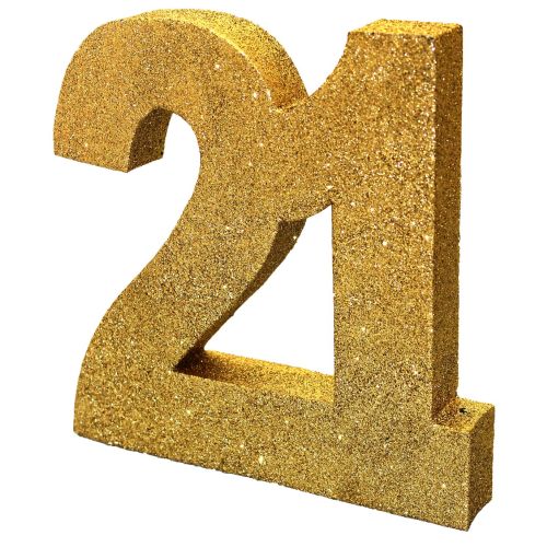 21 Gold Glitter Table Decoration