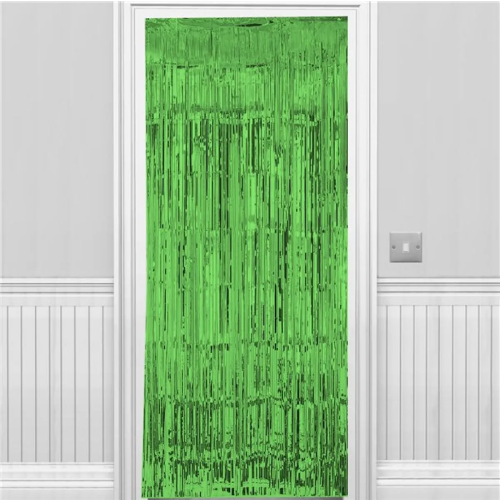 Metallic Green Foil Door Curtain