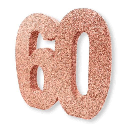 60 Rose Gold Glitter Table Decoration