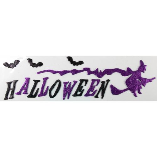 Purple Halloween Gel Window Cling