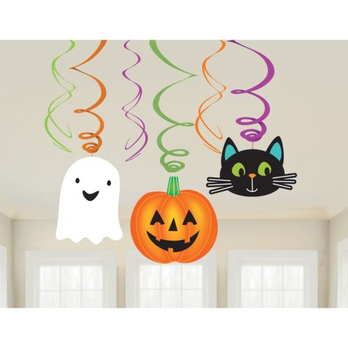 6 Halloween Friends Swirl Decorations