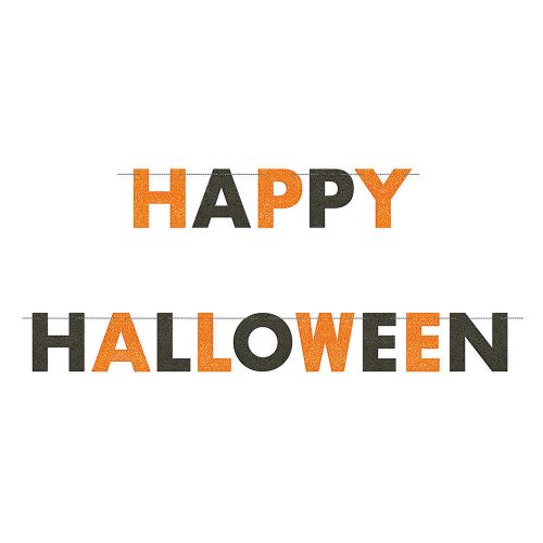 Happy Halloween Glitter Letter Banner