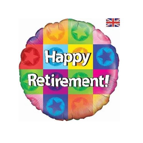 Happy Retirement Stars Standard Foil Balloon