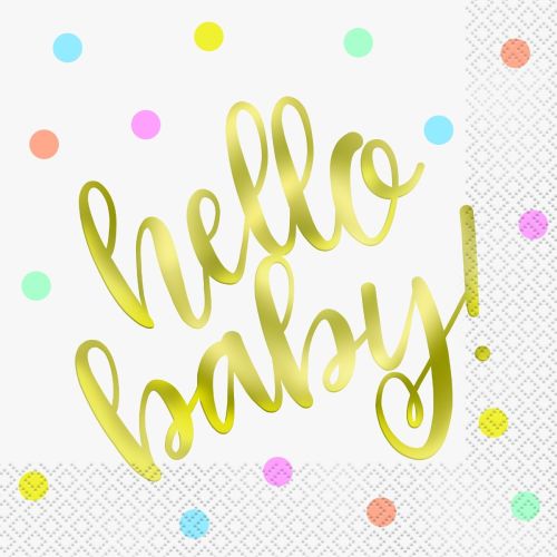 16 x Hello Baby Napkins