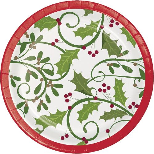 8 x Holiday Holly 7" Plates