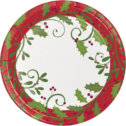 8 x Holiday Holly 9" Plates