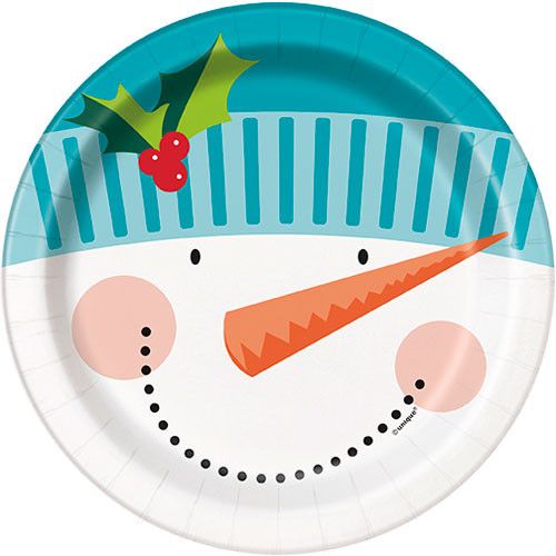 8 x Santa 7" Paper Plates