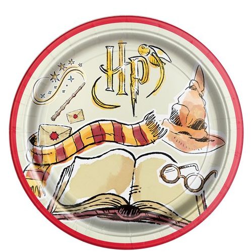 8 x Harry Potter Illustrated 9" Paper Plates