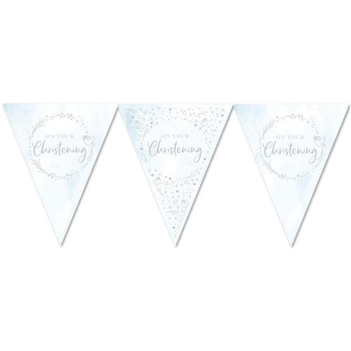 Blue On Your Christening Paper Bunting