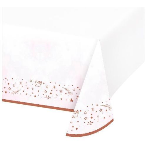 Pink On Your Christening Rectangular Paper Tablecover