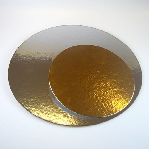 100 x Metallic Gold and Silver Thin Card Cake Circles - 10" Diameter