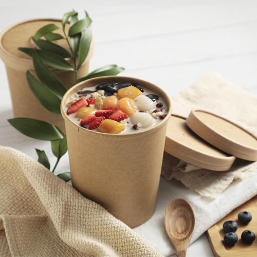 500 x 26oz Kraft Brown Soup Tubs 