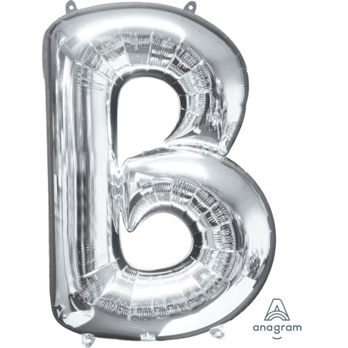 Large 34" Silver Foil Letter Balloons-B