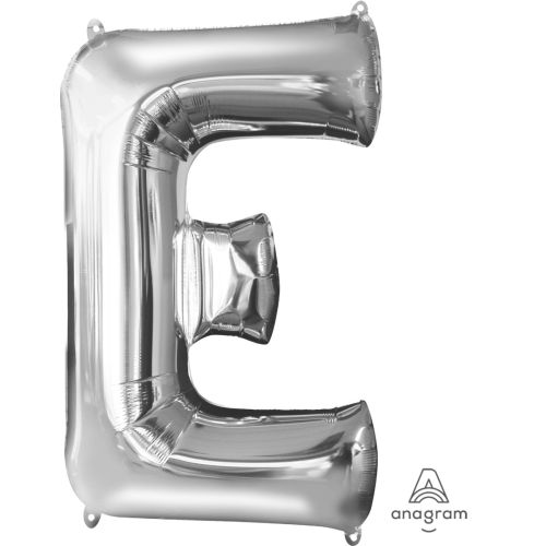 Large 34" Silver Foil Letter Balloons-E