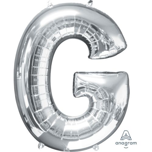 16" Silver Air Fill Letter Balloons-G