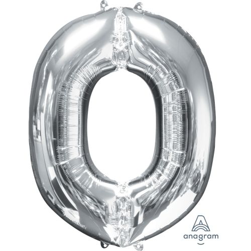 Large 34" Silver Foil Letter Balloons-O