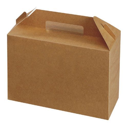 125 x Colpac Large Kraft Paperboard Carry Handle Boxes