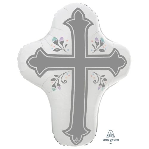 Holy Day Cross Supershape Foil Balloon