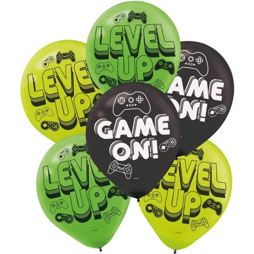 6 Level Up Latex Balloon Pack
