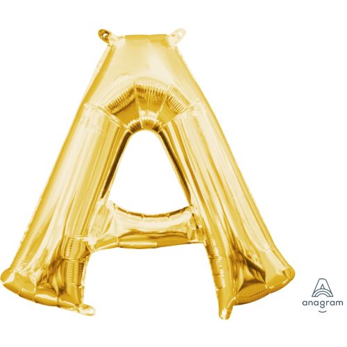 16" Gold Air Fill Letter Balloons-A