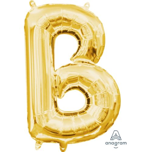 16" Gold Air Fill Letter Balloons-B