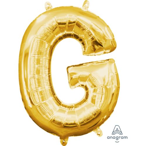 16" Gold Air Fill Letter Balloons-G