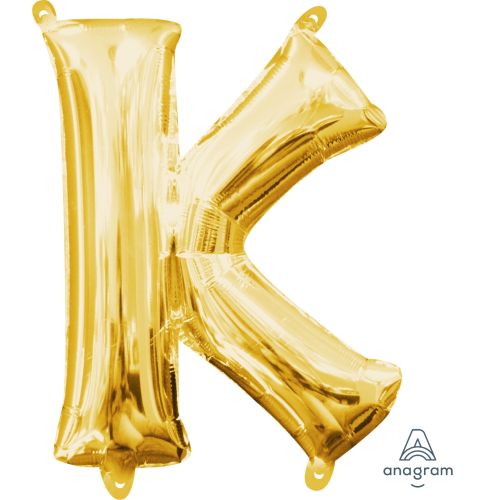 16" Gold Air Fill Letter Balloons-K