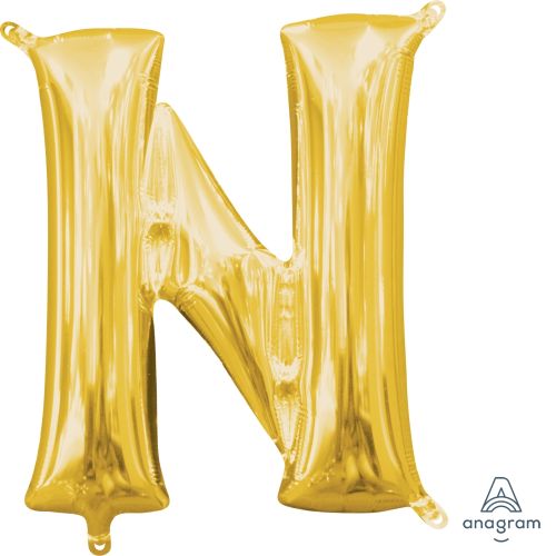 16" Gold Air Fill Letter Balloons-N