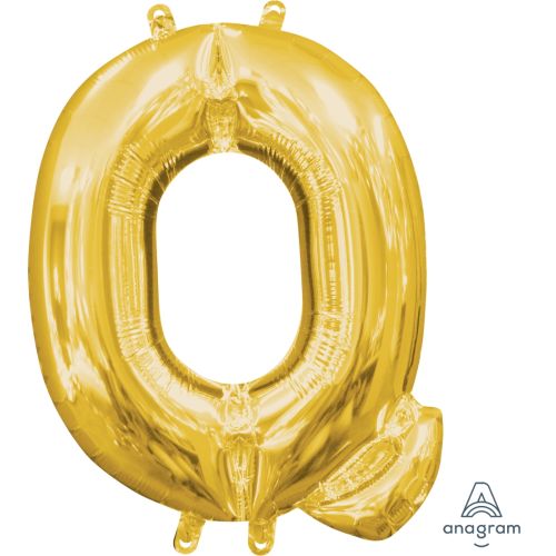 16" Gold Air Fill Letter Balloons-Q