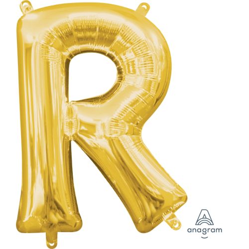 16" Gold Air Fill Letter Balloons-R