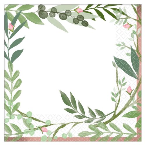 16 Love And Leaves Napkins