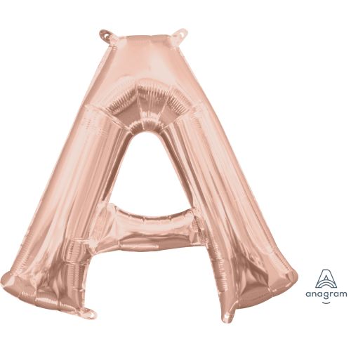 16" Rose Gold Air Fill Letter Balloons-A
