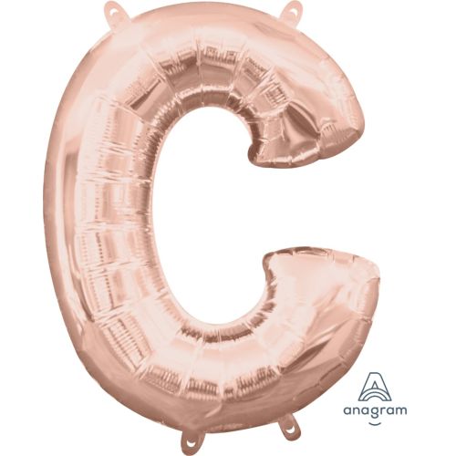 16" Rose Gold Air Fill Letter Balloons-C