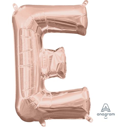 16" Rose Gold Air Fill Letter Balloons-E