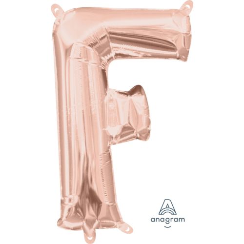 16" Rose Gold Air Fill Letter Balloons-F