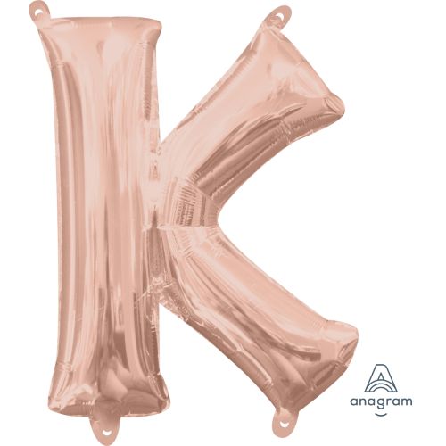 16" Rose Gold Air Fill Letter Balloons-K