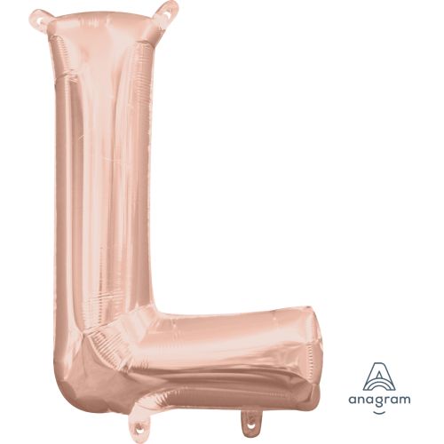 16" Rose Gold Air Fill Letter Balloons-L