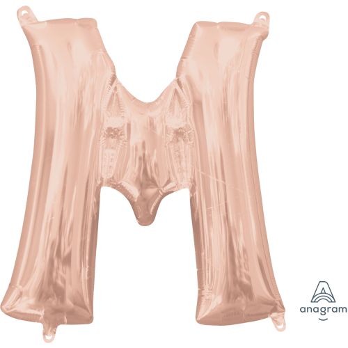 16" Rose Gold Air Fill Letter Balloons-M