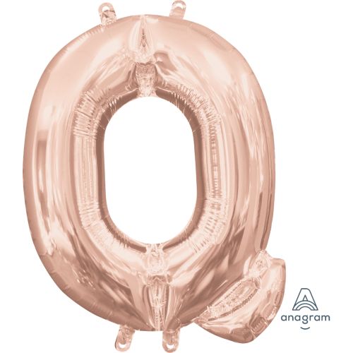 16" Rose Gold Air Fill Letter Balloons-Q