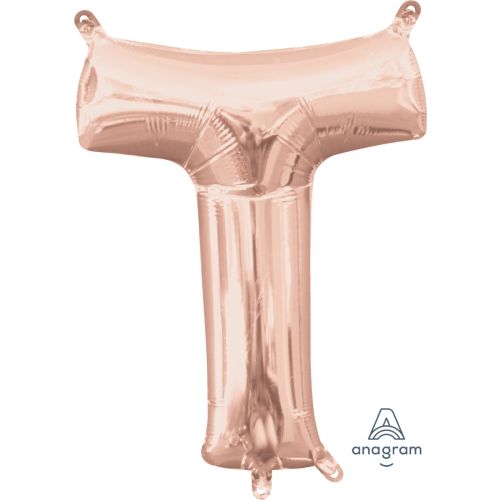 16" Rose Gold Air Fill Letter Balloons-T