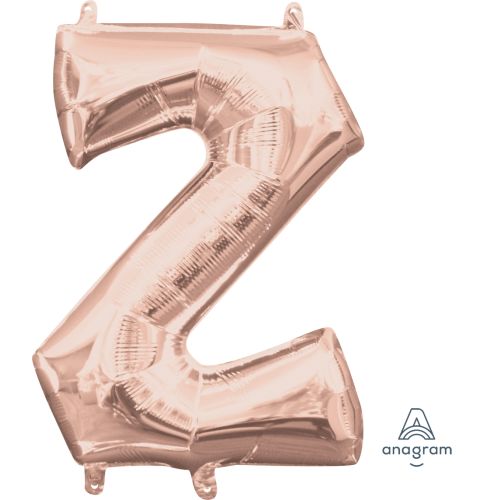 16" Rose Gold Air Fill Letter Balloons-Z