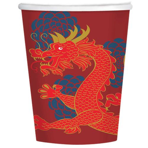 8 Chinese Lunar New Year Paper Cups