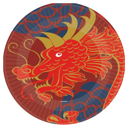 8 Chinese Lunar New Year 9" Paper Plates