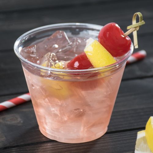 50 x 9oz Clear PET Plastic Pots