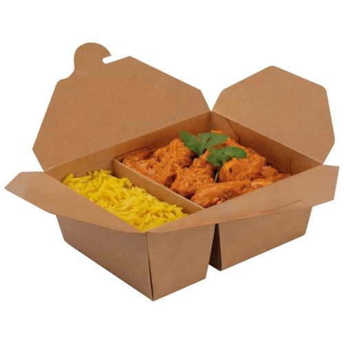 Medium Two Compartment Snack Box -1050ml