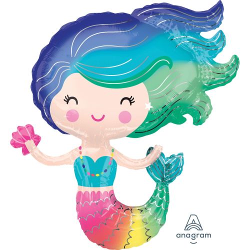 Colourful Mermaid Supershape Balloon