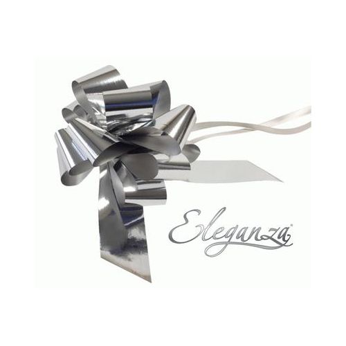 Metallic Silver Eleganza 50mm Pull Bow